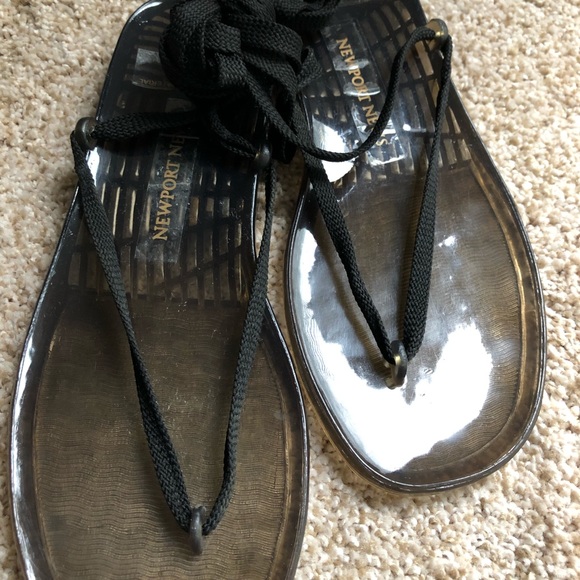 lace up jelly sandals